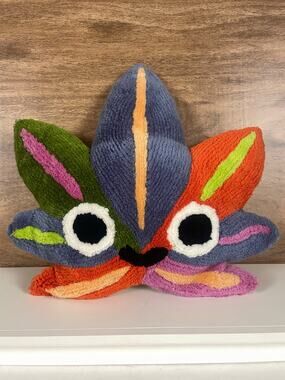 Urban Outfitters Discontinued Leaf Buddy Tufted Throw Pillow Multi Color